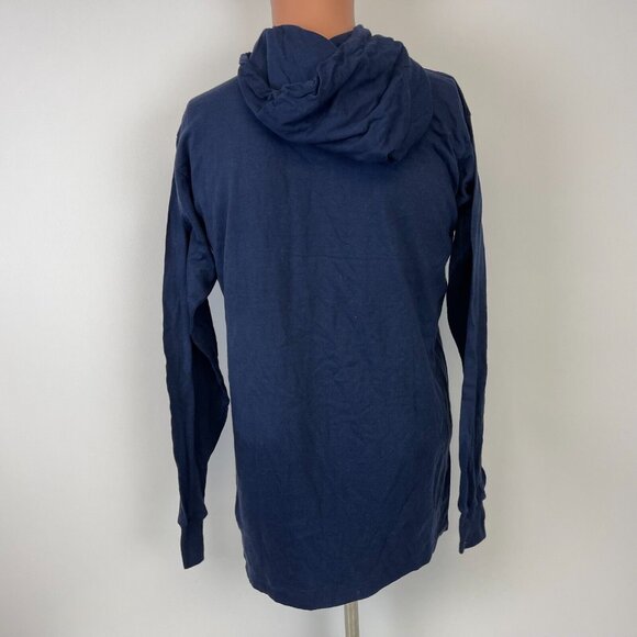 Vintage 80s New York Hoodie T Shirt Mens Size Medium Blue Made In USA - Picture 3 of 4